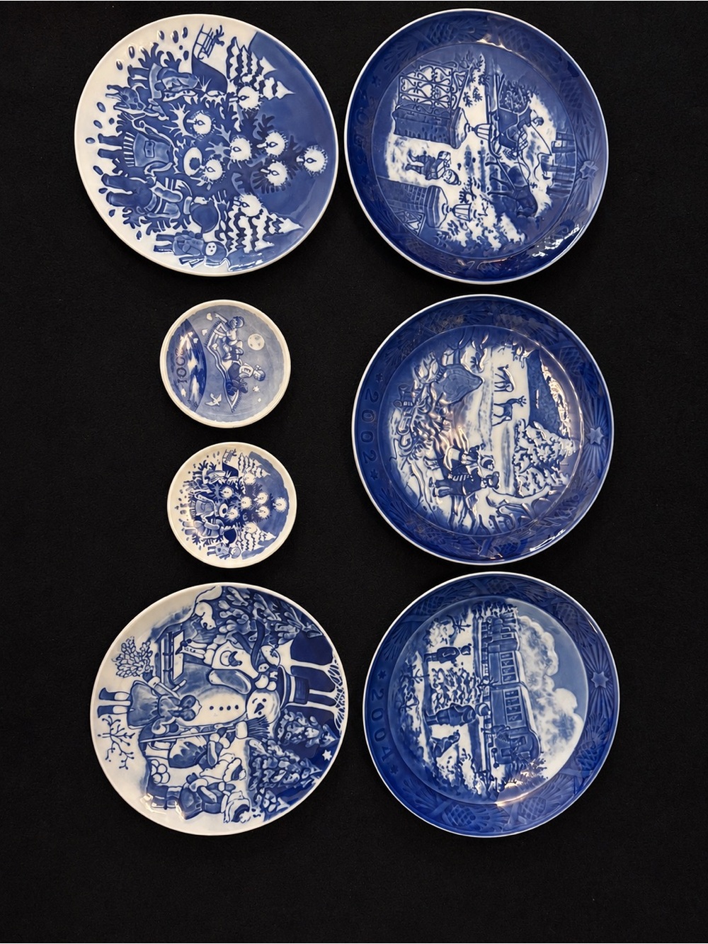 Royal Copenhagen porcelain Christmas plates - Authentic Collector's Set